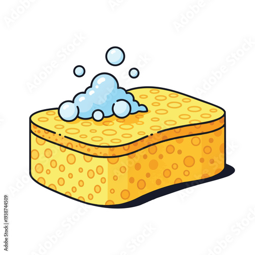 Cartoon Soap with Suds Illustration