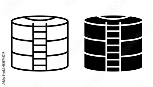 Water tank  Icon set. Symbol isolated on white background. vector illustration.