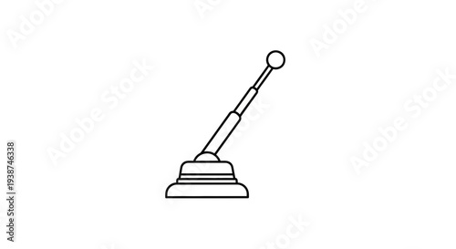 Simple line drawing of a car antenna on a white background
