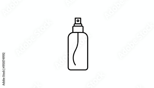 Simple Line Art Icon of a Spray Bottle