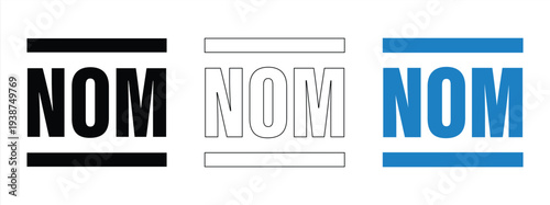 icon NOM industry standard and environmental protection, with thin line vector, can be edited isolated on white background, EPS 10