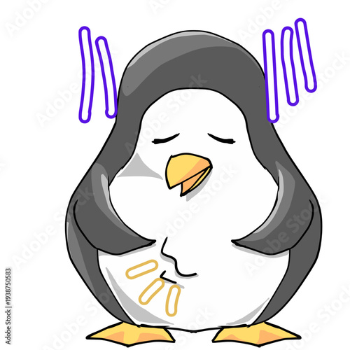 Hungry penguin wants to eat