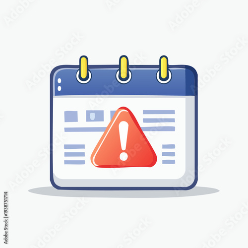 Important Date Reminder on Calendar with Exclamation Mark.