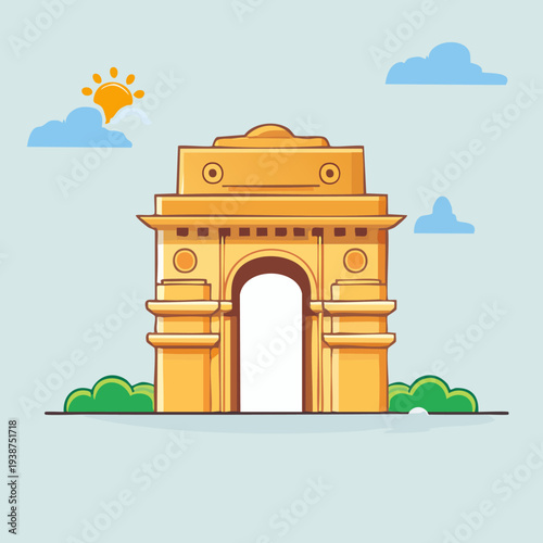 India Gate Monument in Delhi - A Historical Landmark.