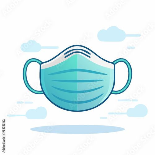 Medical Face Mask for Protection Against Viruses and Pollution.