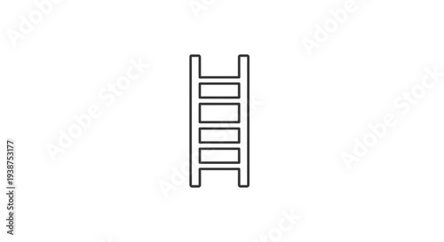 Simple ladder icon, graphic element for design, isolated on white background