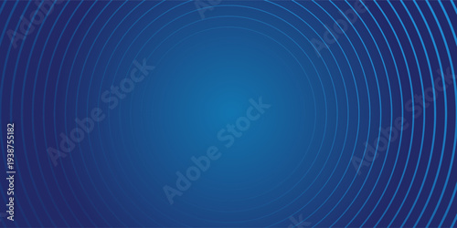 Dark blue abstract vector background with bright and elegant glowing circle lines stacked together, 3D cover of business presentation banner or night party. modern