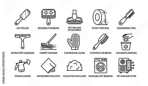 Pet hair removal tools and accessories for clean living spaces