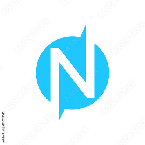 N logo simple clean and elegance