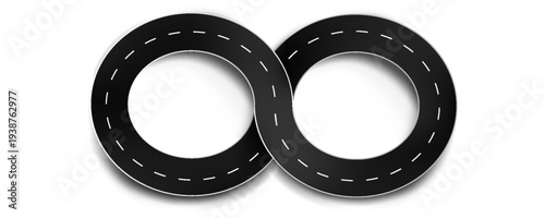 asphalt road, curve highway, vector illustrations