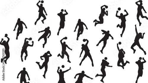 Two figures playing table tennis ping pong game silhouette vector