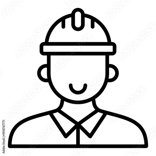 Engineer Line icon. Technical worker symbol. Engineering profession and labour Line icon