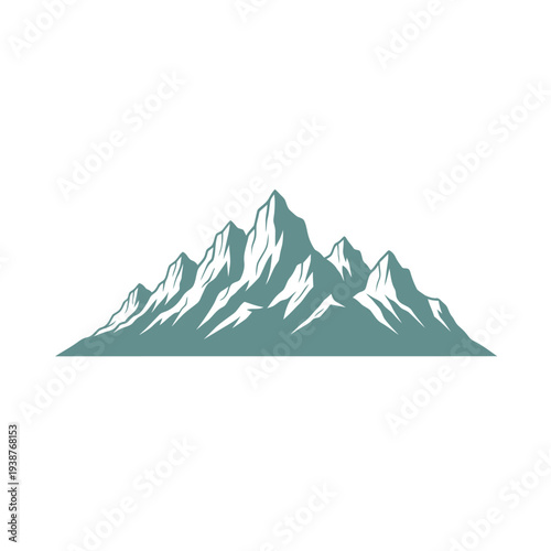 green mountain view vector logo