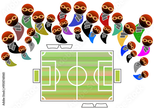 熱気あるサポーター