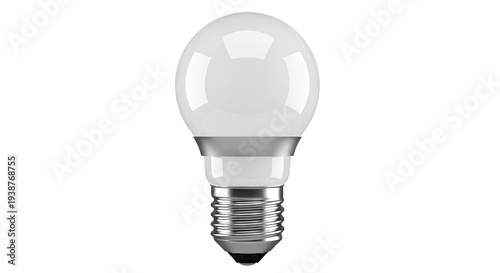 Modern Frosted Glass LED Light Bulb with Silver Base
