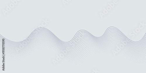 Wave line of flowing particles abstract vector background, smooth curvy shape dots fluid array. wallpaer neutral good nice art