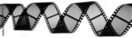 Motion Picture's Essence: A sinuous strip of film, the very essence of cinema, dances across the frame, each sprocket a testament to captured moments and untold stories.