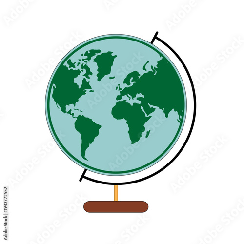 globe on white background