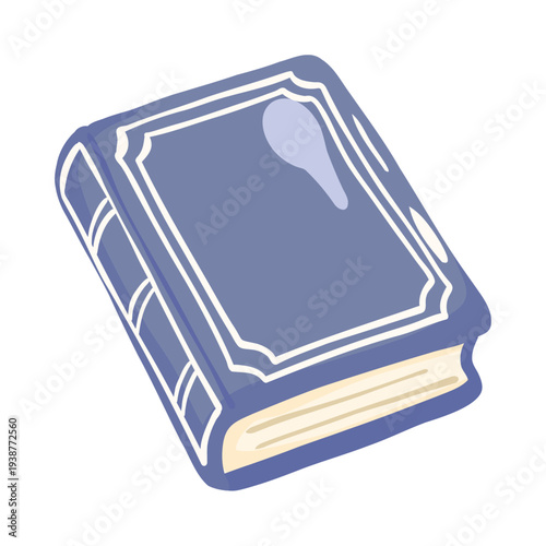 Classic blue hardcover book icon