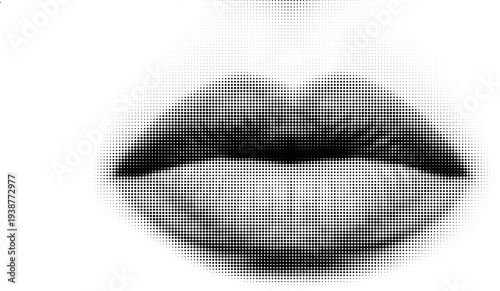 Sensuous Lips in Monochrome: An artistic, grayscale close-up of sensuous lips, artfully captured in a soft, diffused light, evoking a sense of allure and elegance.