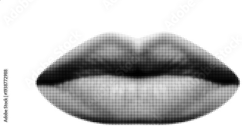 Sensual Lips in Monochromatic: A close-up study in shades of gray, showcasing full, captivating lips that evoke a sense of allure and unspoken expression.