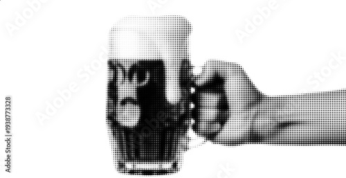 Mug of Beer: The photograph captures a hand confidently holding a frothy mug of beer. A moment of leisure and satisfaction.