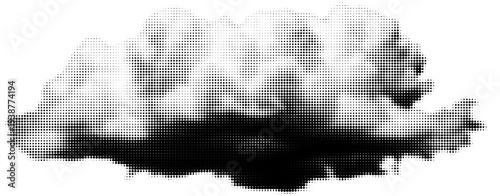 Cloud formation, A voluminous cloud formation, rendered in stark monochrome, dramatically captures the ethereal beauty of nature. The image is a simple and pure study of the shapes.