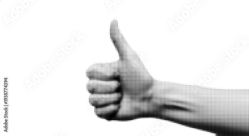 Thumbs Up of Agreement: A hand giving a thumbs-up gesture, symbolizing approval, positivity, and affirmation. A clear and concise image that can be used to convey a message of consent.