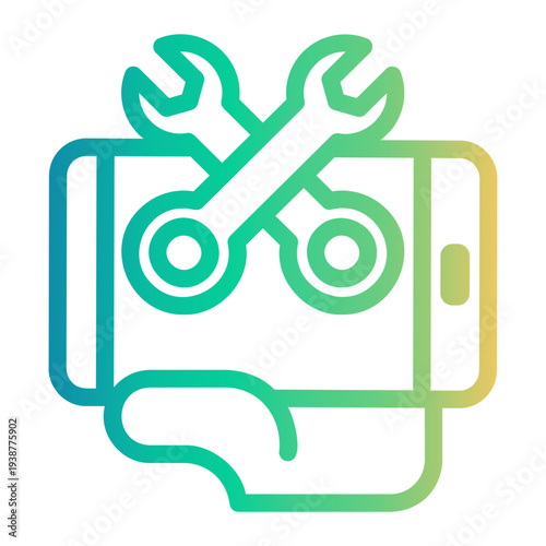 handphone Line Gradient Icon