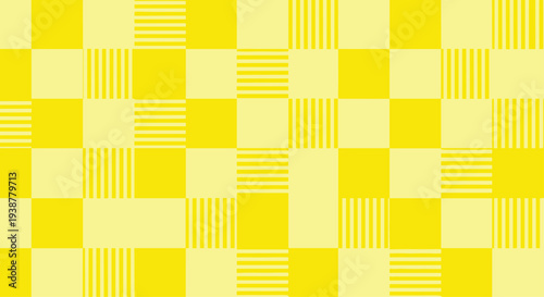 Seamless geometric background featuring yellow and light yellow checkerboard pattern with subtle horizontal and vertical line textures.