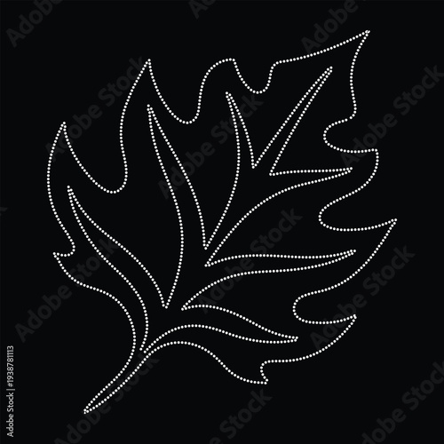 Rhinestone applique collar design for t-shirt or blouse hot-fix transfer. Abstract beautiful glitter applique rhinestone motif. 