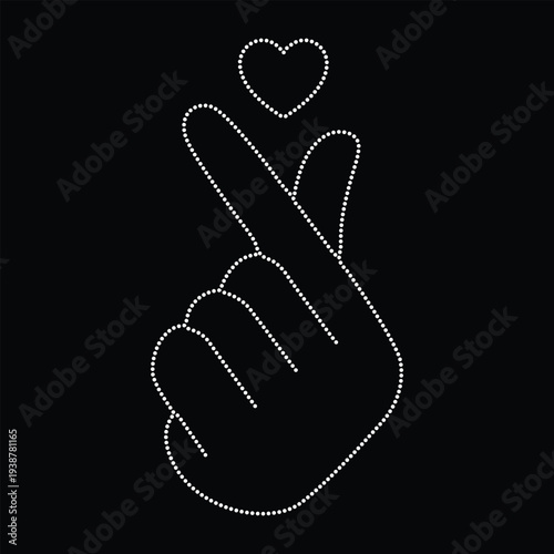 Rhinestone applique collar design for t-shirt or blouse hot-fix transfer. Abstract beautiful glitter applique rhinestone motif. 