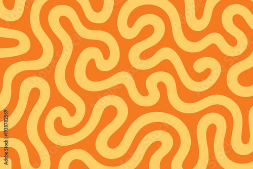 orange color swirling maze background