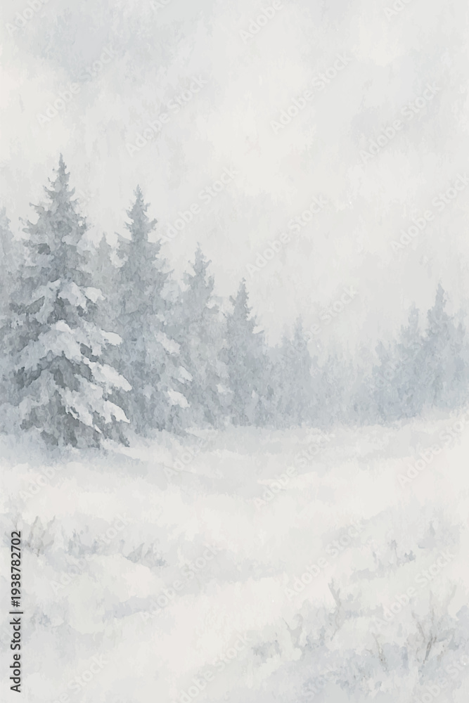 Fototapeta premium watercolor winter white hush background