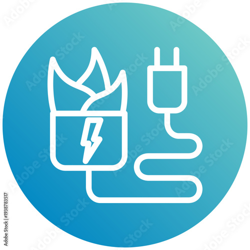 Biomass Energy Gradient Icon Mini Illustration, Use For Modern Concept, Print, Ui, Ux Kit, Web And App Development. Vector Related To Green Technology And More