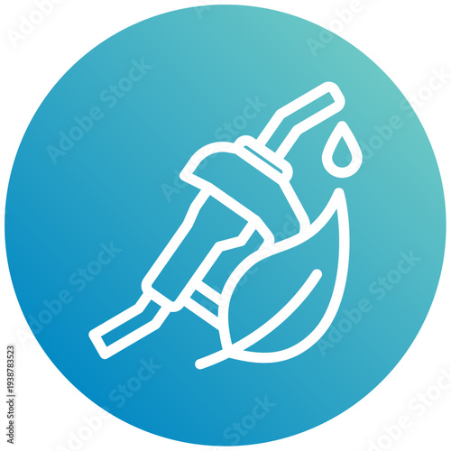 Bio Fuel Gradient Icon Mini Illustration, Use For Modern Concept, Print, Ui, Ux Kit, Web And App Development. Vector Related To Green Technology And More