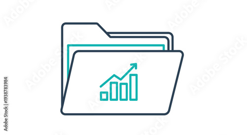 Business Folder with Graph Icon.