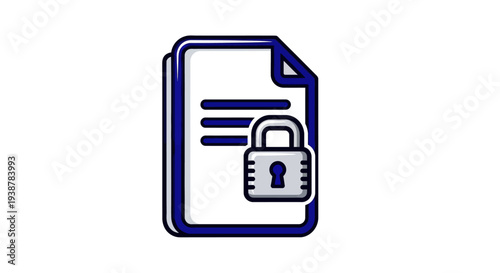 Secure document with padlock icon.