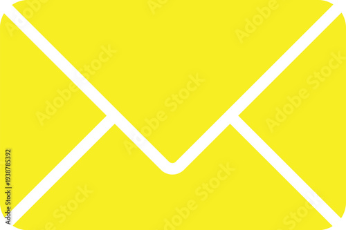Yellow envelope silhouette with white lines