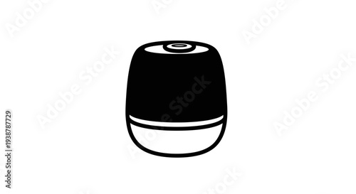 Contemporary minimalist icon of a versatile home electronic device for audio or aromatherapy