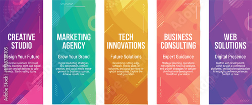 Vibrant Business Templates for Creative Studios and Marketing Agencies