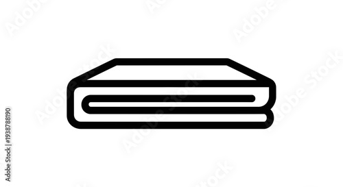 Neatly folded textile icon for laundry services and domestic comfort symbol