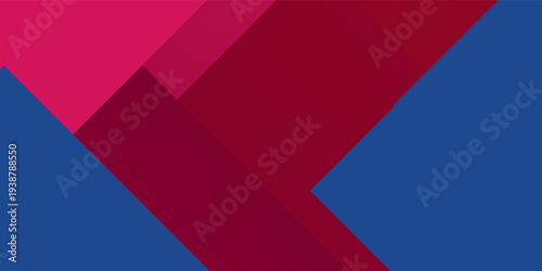 Abstract blue red banner geometric shapes background. Vector abstract graphic design banner pattern presentation background web template.