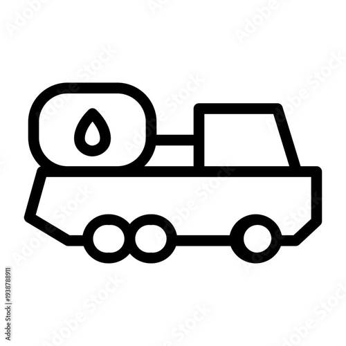 fuel truck line icon