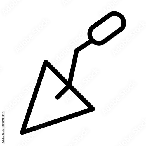 trowel line icon