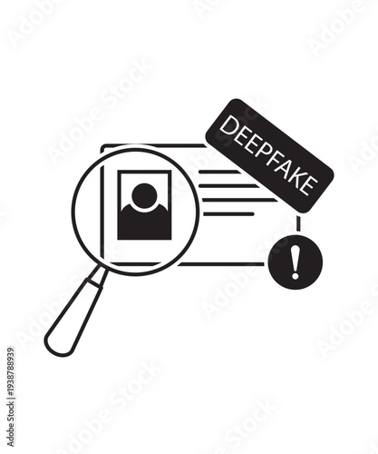 deepfake id icon, vector best flat icon.