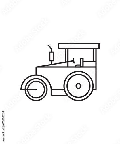 road rollar icon, vector best line icon.