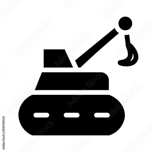 backhoe glyph icon