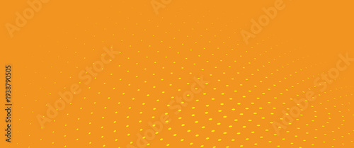 Abstract futuristic halftone pattern. Comic background. Dotted backdrop with circles, dots, point large scale. Design element for web banners, posters, cards, wallpapers, sites. Yellow, orange color