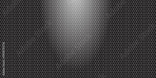 Dark metal diamond mesh grid background. Seamless vector illustration of black perforated steel grating sheet with rhombus holes for industrial technology and engineering design.